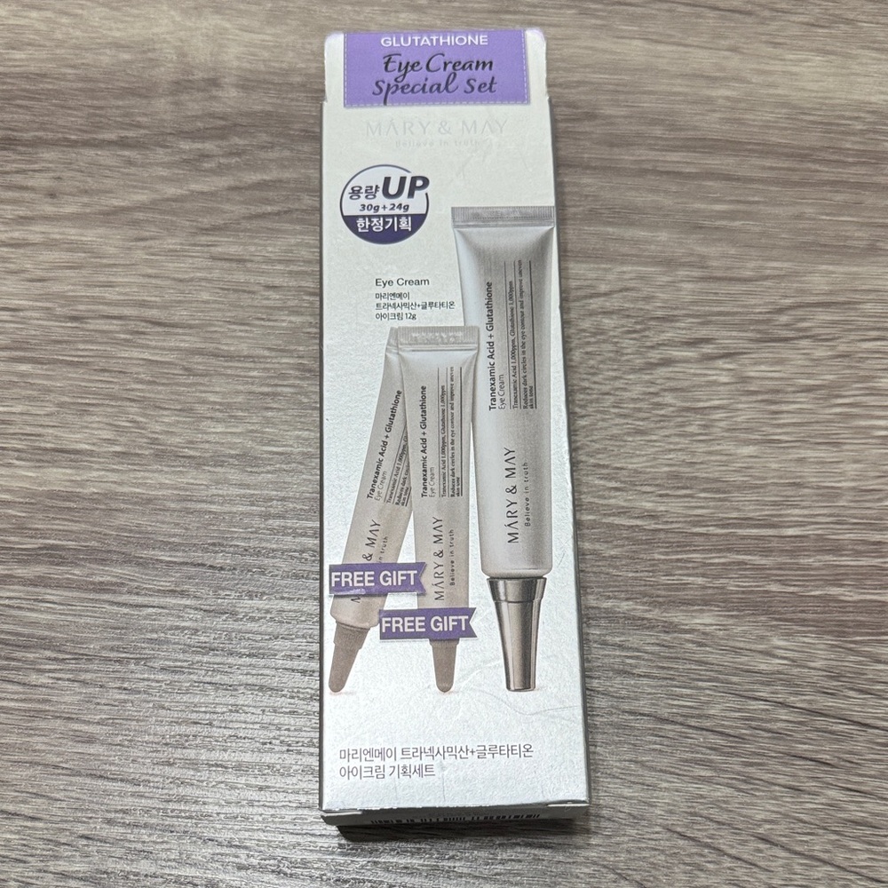 Mary & May Korean Eye Cream Special Set Gluthatione with Free Gift